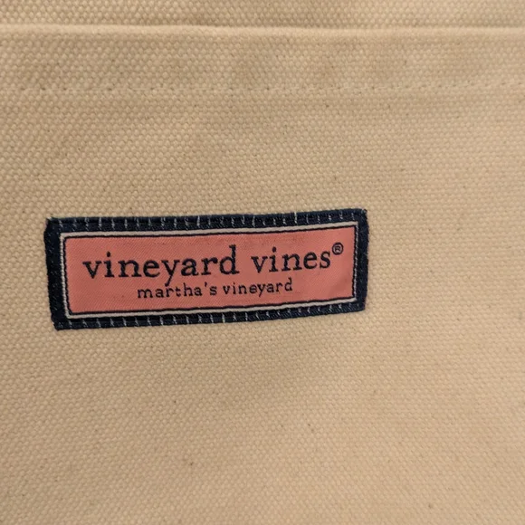Vineyard Vines Blue and Cream Tote Bag - Picture 2 of 4